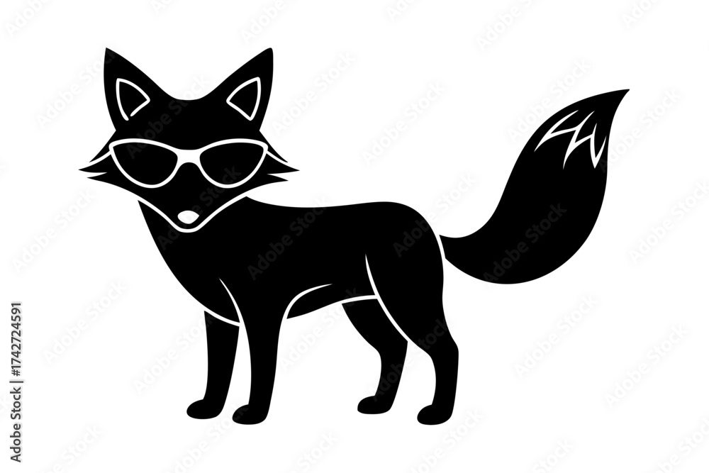 Obraz premium A fox wearing sunglass