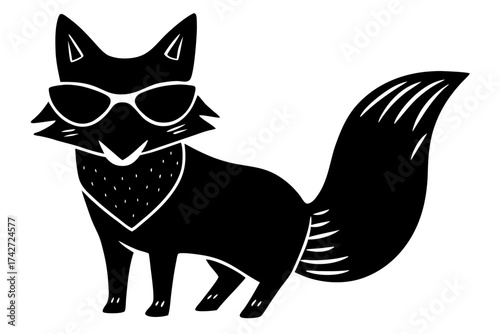 A fox wearing sunglass