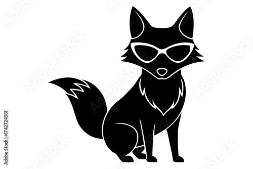 A fox wearing sunglass