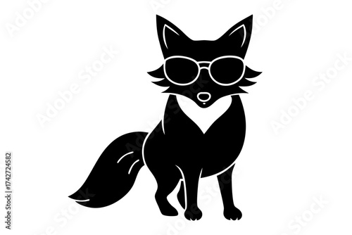 A fox wearing sunglass