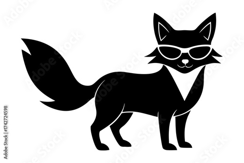 A fox wearing sunglass