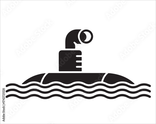 Wastewater discharge icon representing environmental hazard