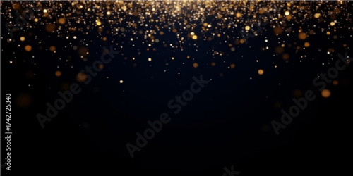 Bright blue bokeh lights decorate the winter night sky during a New Year's Eve fireworks display