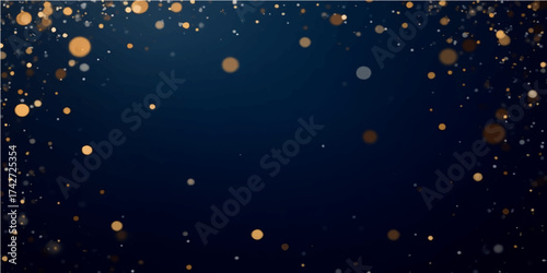 A blue winter night with raindrops on the window mirroring a galaxy of light and particles