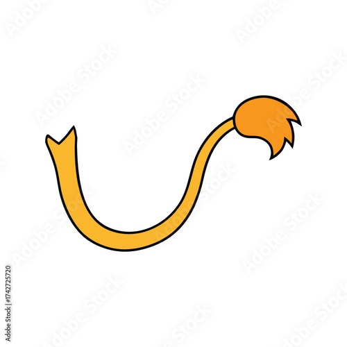 lion tail vector