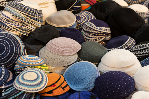 Kippahs and yarmulkes, Jewish headdresses, Israeli souvenirs for tourists