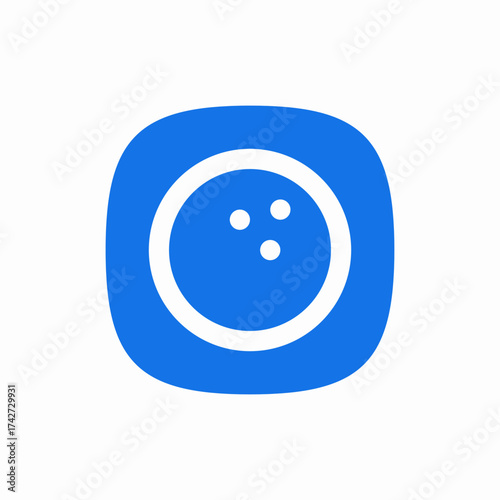 bowling ball icon sign vector