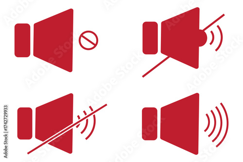 Sound Icon, Speaker icon set. volume icon vector. Sound icon, volume symbol, speaker sign, audio control set