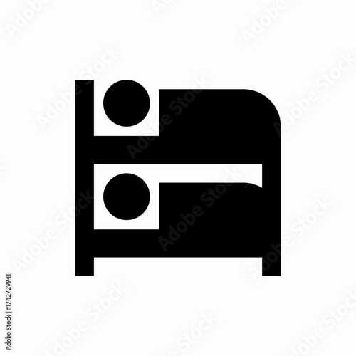 bunk bed icon sign vector