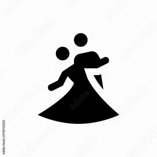 waltz dance icon sign vector