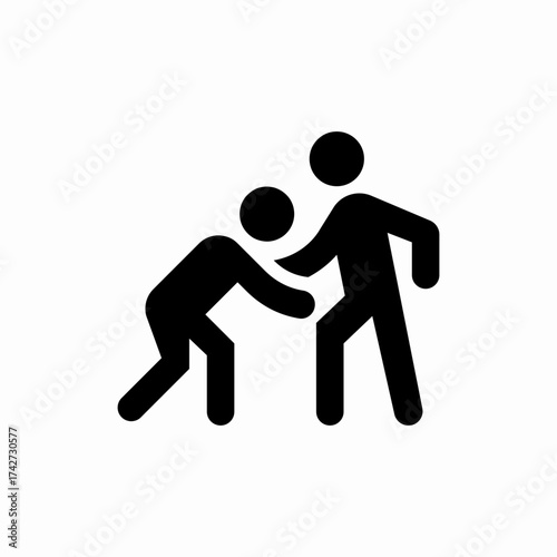 wrestling sport icon sign vector