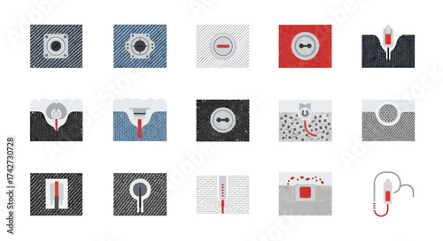 Collection of Abstract Shirt Designs with Various Patterns and Colors.