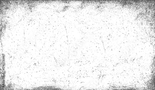 Grunge dust texture background in black and white minimalist vector illustration design with distressed rough surface and vintage artistic effect.