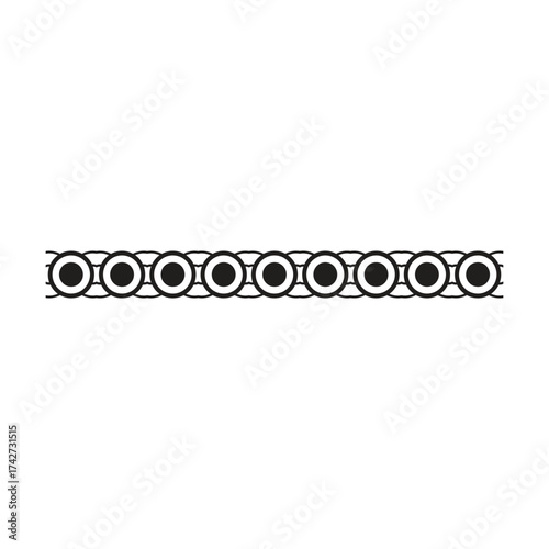 Border frame icon, divider horizontal line vector shape icon for decorative vintage doodle element for design in vector illustration