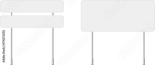 Road board collection, road template sign set, blank street traffic isolated, Blank signs vector for information of road direction, maps, text or banner. 