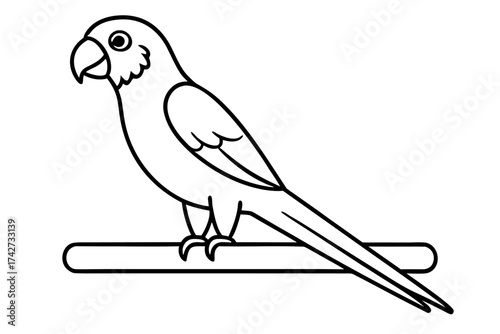 A parrot sitting on a wooden perch indoors