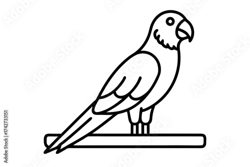 A parrot sitting on a wooden perch indoors