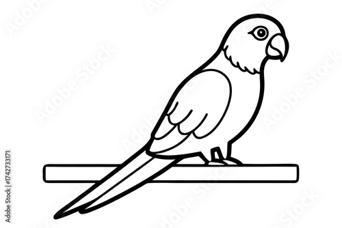 A parrot sitting on a wooden perch indoors