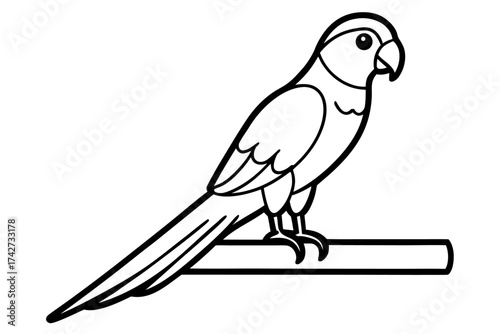A parrot sitting on a wooden perch indoors