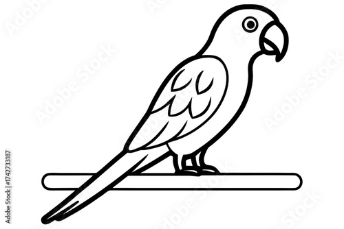 A parrot sitting on a wooden perch indoors
