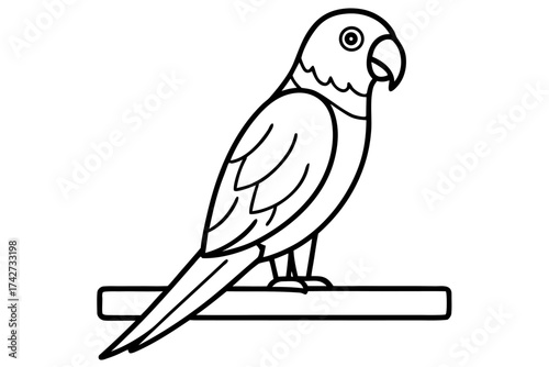 A parrot sitting on a wooden perch indoors