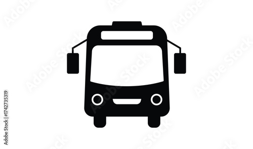 Bus icon isolated on white background for transportation