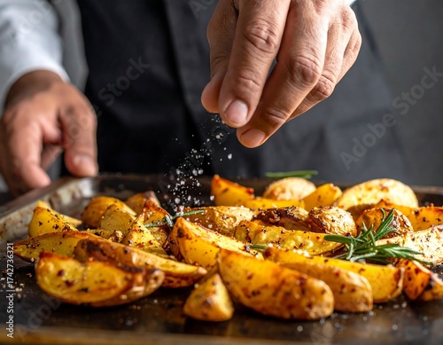 Seasoning Roasted Potatoes - A Culinary Touch of Flavor and Freshness.