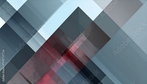 Abstract Geometric Design with Overlapping Shapes and Muted Colors.