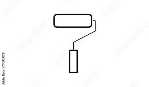Paint roller isolated on white background for painting