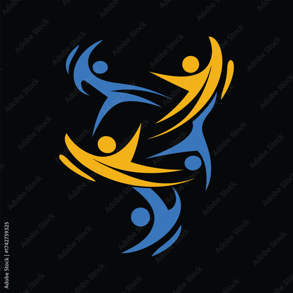 Obraz premium Dynamic Abstract Sports Logo Design – Energy, Motion & Athleticism