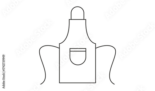 Apron isolated on white background for cooking and cleaning