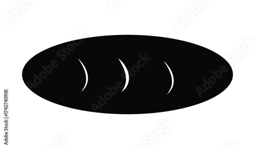 Loaf of bread isolated on white background illustration