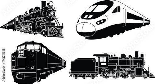 Trains locomotive steam engine diesel electric rail transport travel