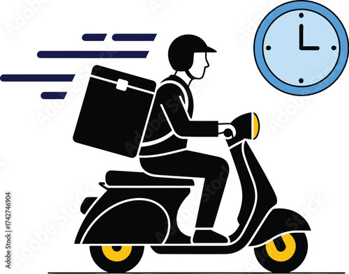 Delivery scooter fast delivery food delivery service delivery time