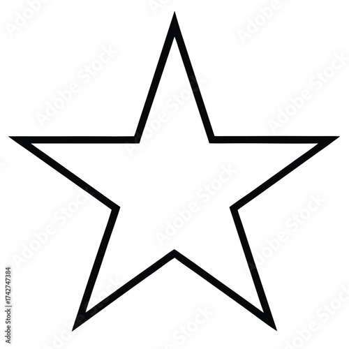star topper simple vector icon on black color and white background