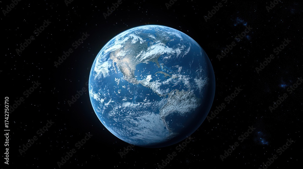 Obraz premium Earth from space, detailed view