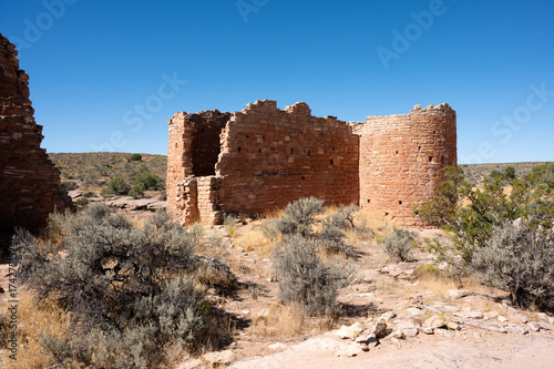 Hovenweep Castle towers amid desert scrub