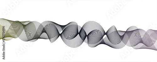 Abstract gray wavy lines Digital frequency track equalizer background. Curved wave smooth stripe seamless pattern. Design element for technology, science, modern concept.