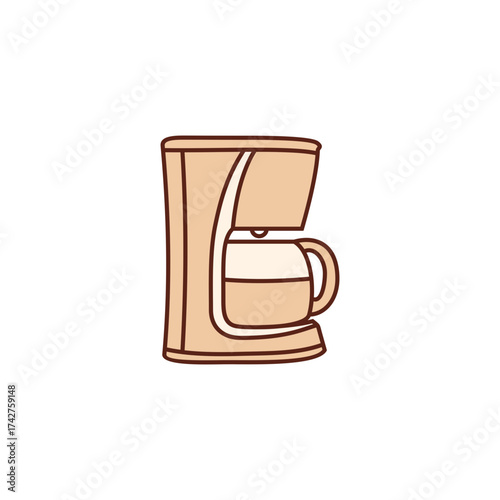 automatic coffee maker machine vector icon