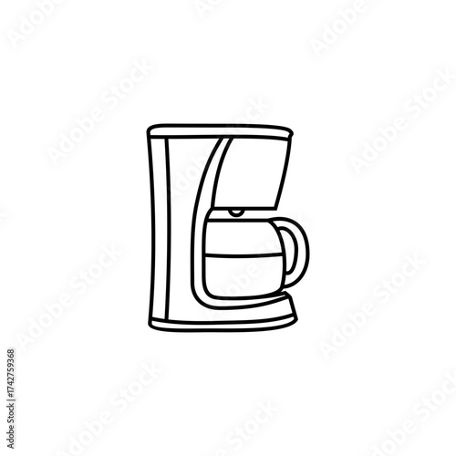 automatic coffee maker machine vector icon