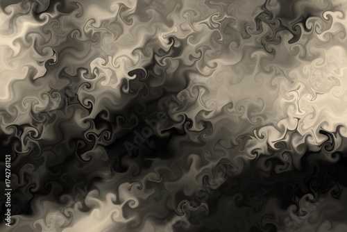 Elegant abstract wave background in beige and black tones with smooth flowing texture. Perfect for modern design and branding.