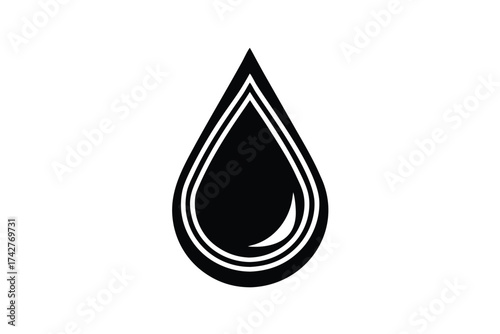 water drop vector icon silhouette