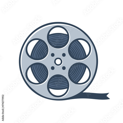 Film Reel Spooling Movie Roll - Cinematography and Video Production Clip Art