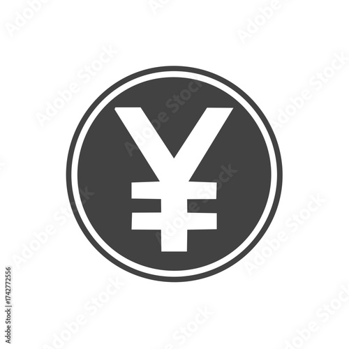 Japanese Yen Symbol Vector Illustration, Isolated Currency Icon