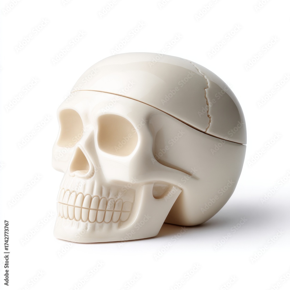 Obraz premium Halloween skull sharpener for creative school projects and spooky office desk decor