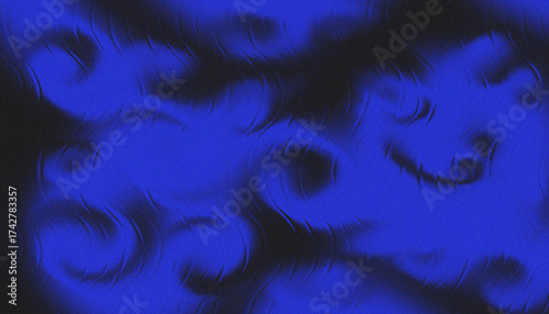 Blue and black abstract swirls create a fluid motion pattern with soft contrast. Dynamic modern background ideal for digital art and creative design. Perfect for futuristic or elegant visuals.