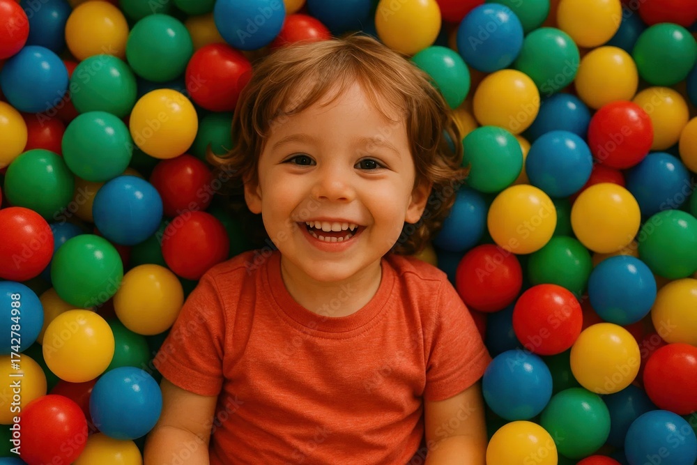 Obraz premium A Child's Delight in a Colorful Playground