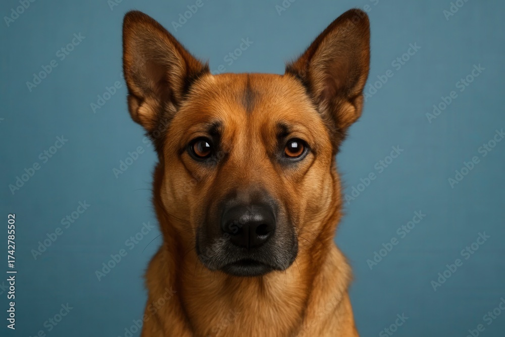 Fototapeta premium A German Shepherd's Intense Stare