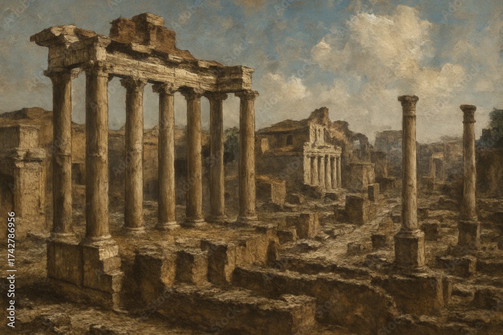 Obraz premium A Timeless Symphony of Stone and Sky