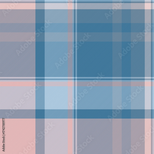 Elegant plaid pattern in pastel hues. Ideal for backgrounds, textiles, or design projects requiring a soft, modern touch. Versatile  visually appealing.